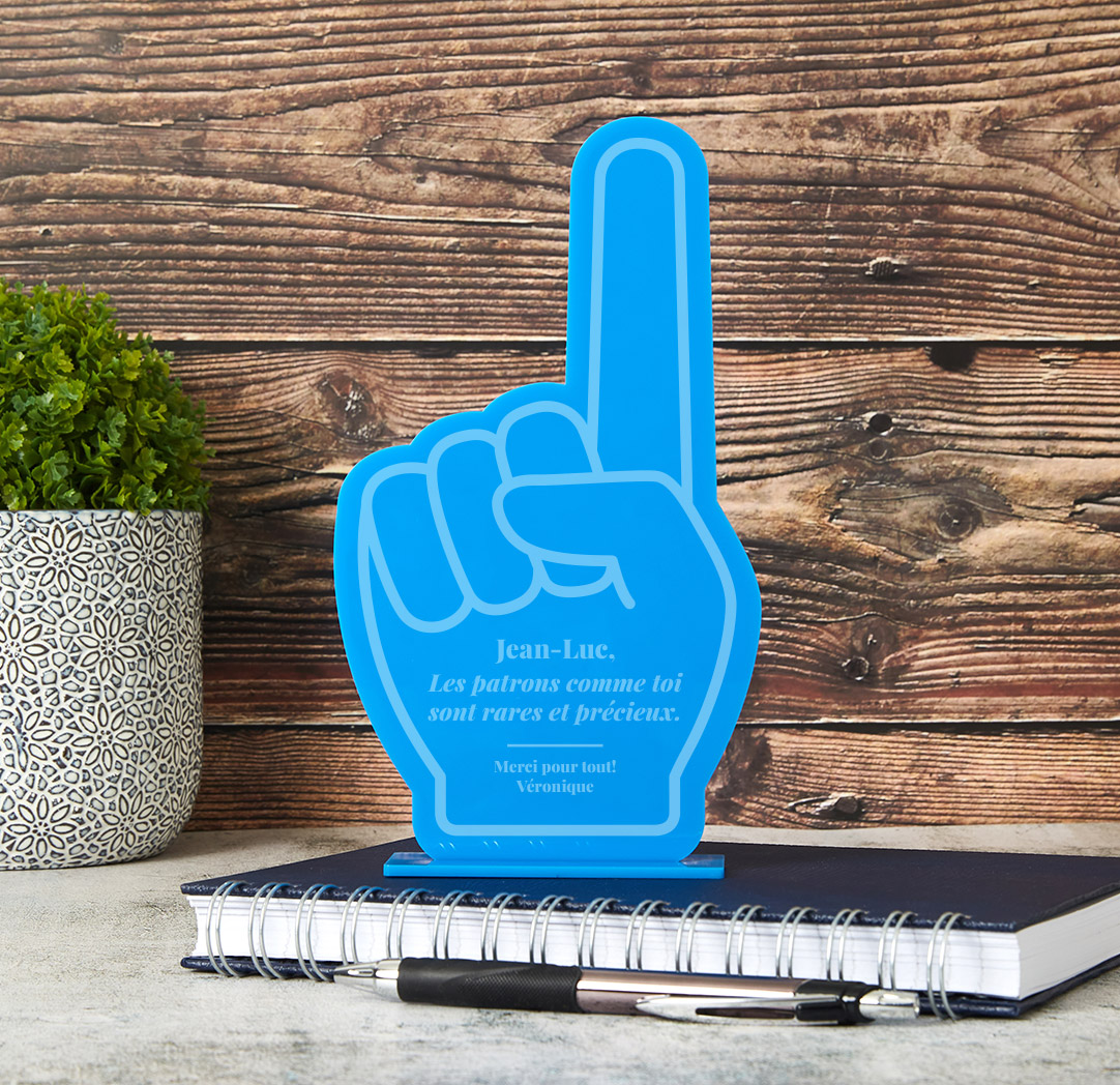 Doigt en acrylique - Bleu