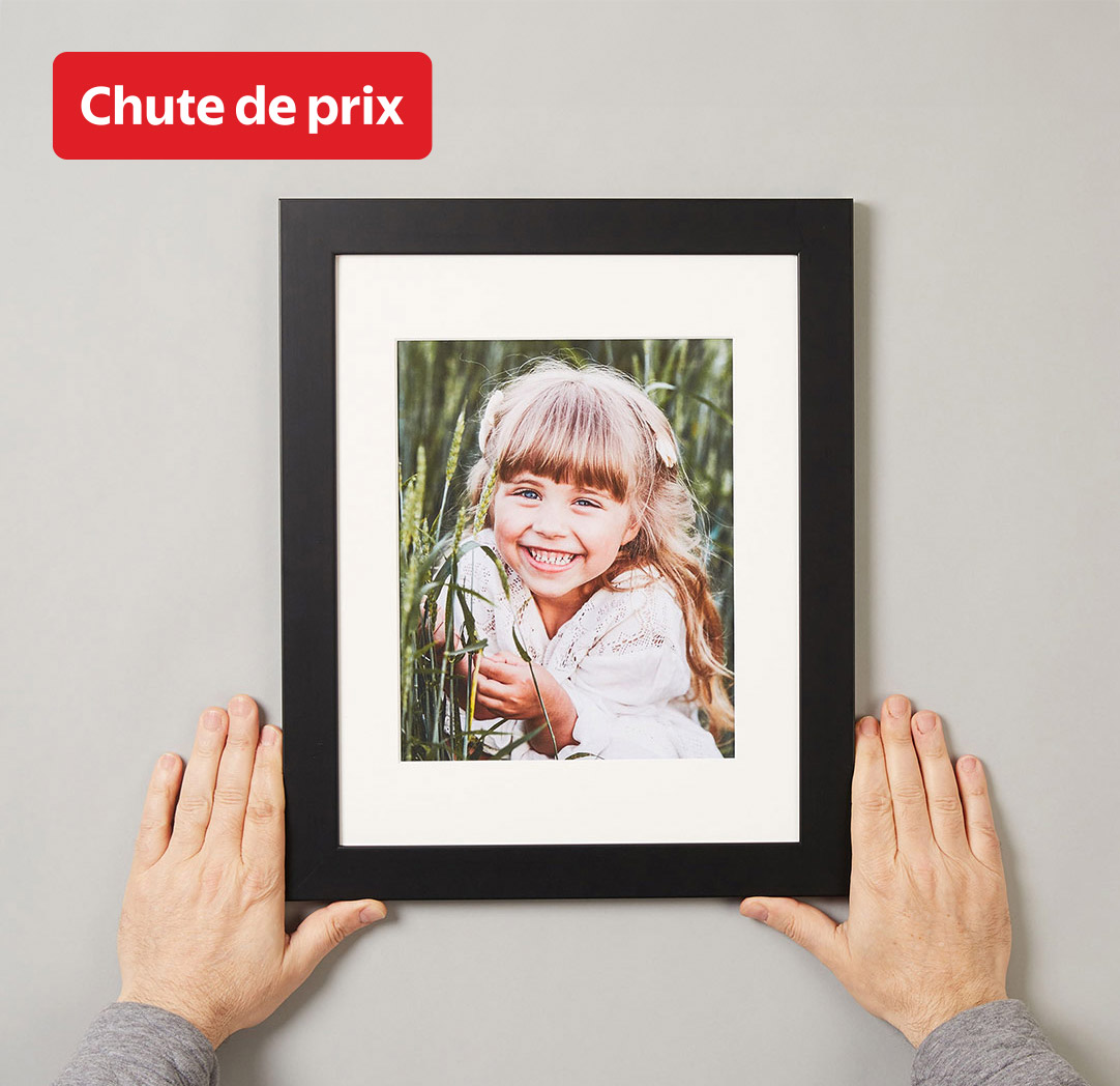 Impression encadrée de 8 x 10 pouces - noir