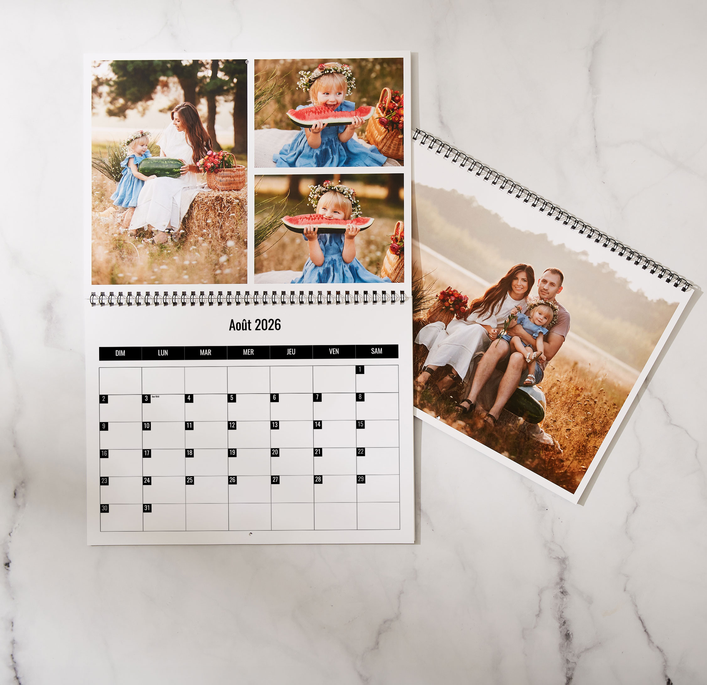 Calendrier mural de 9 x 12 pouces