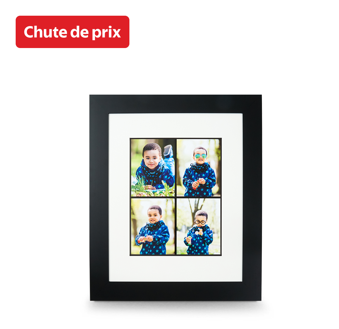 Impression encadrée de 11 x 14 pouces - noir