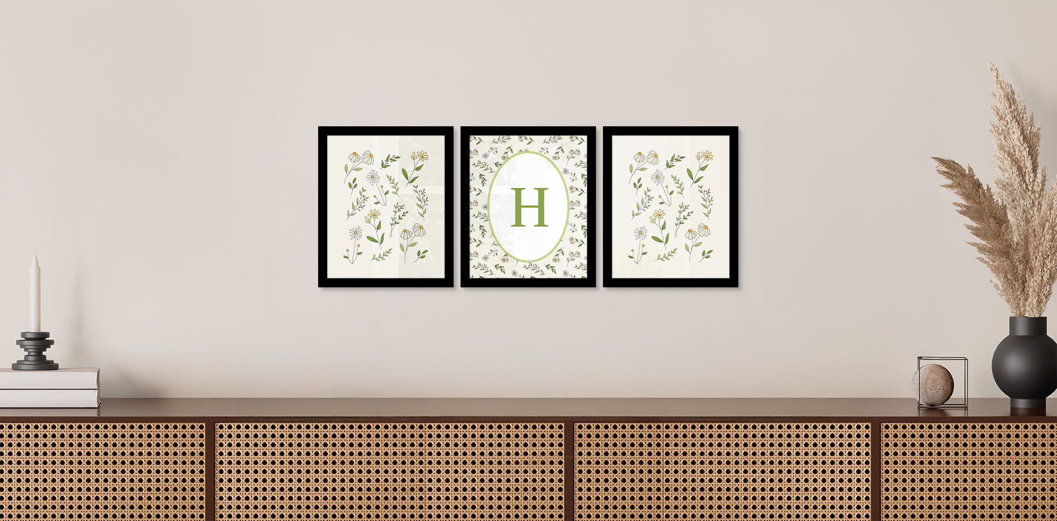 Set of 3 - Themed 8x10 Black Frames