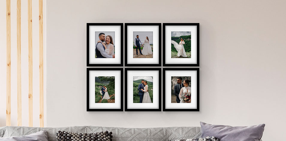 8x10 Black - Set of 6