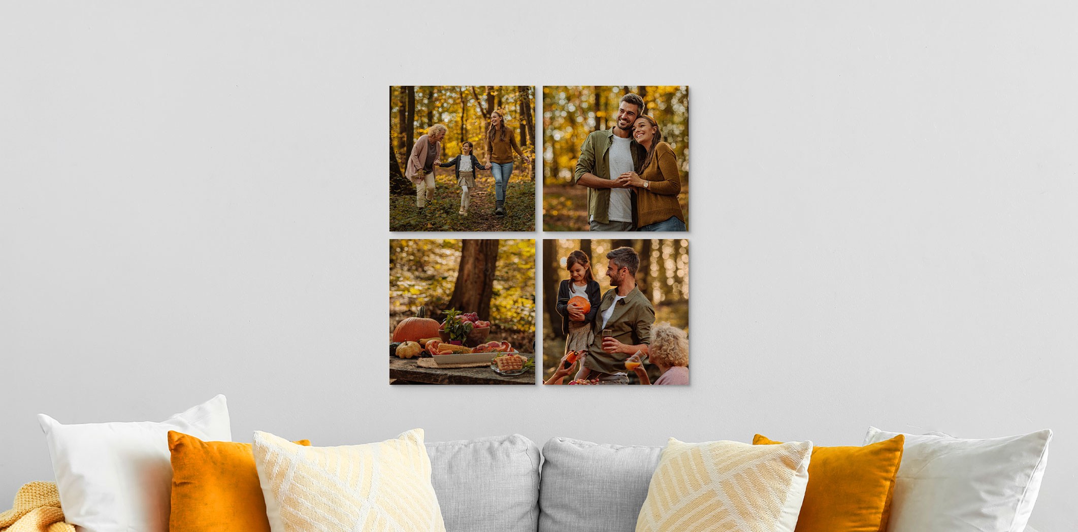 Photo sur toile prestige 12 x 12 po - Ensemble de 4