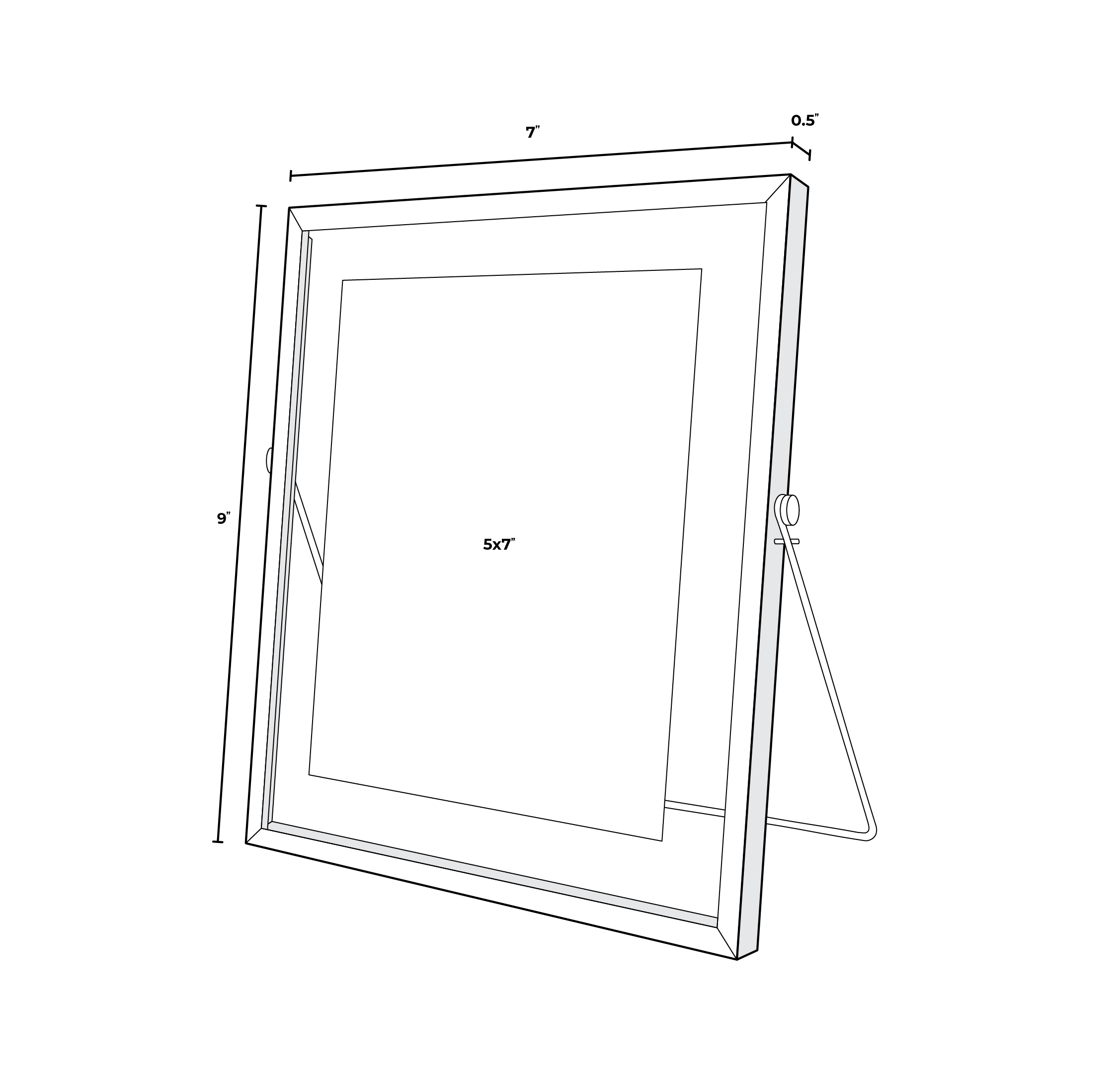 5x7 Black Metal Frame