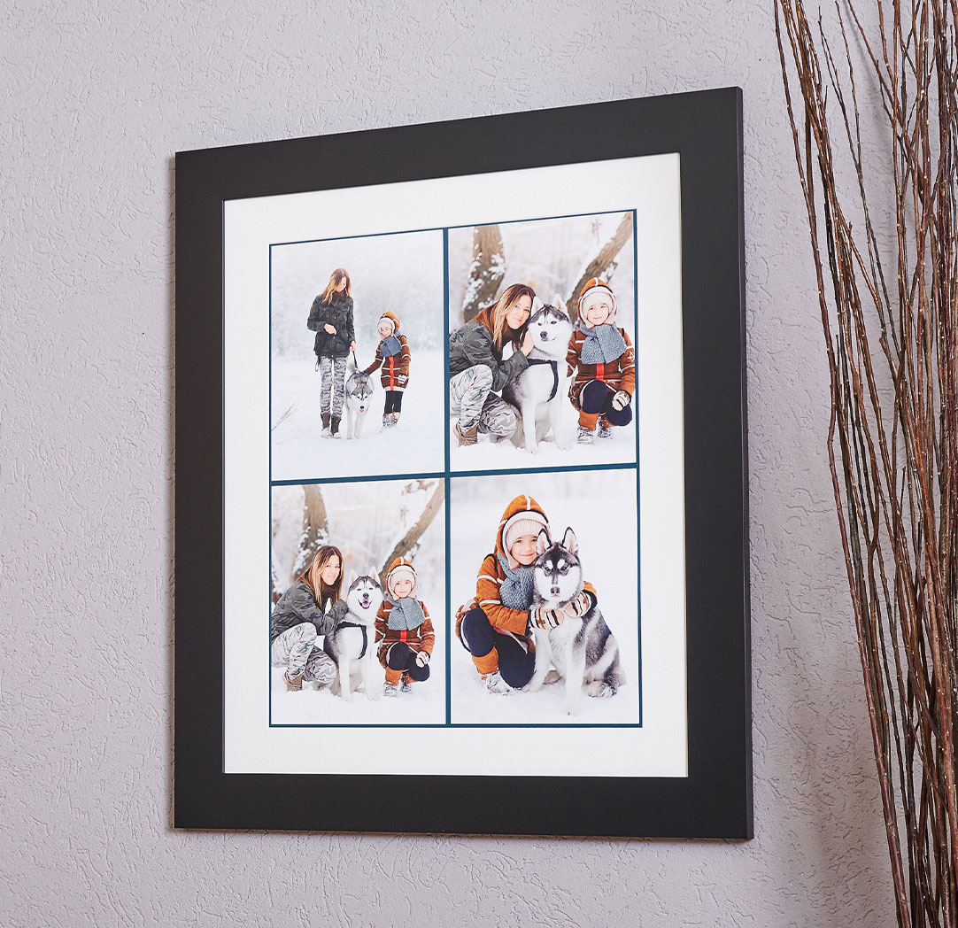 Impression encadrée de 16 x 20 pouces - noir