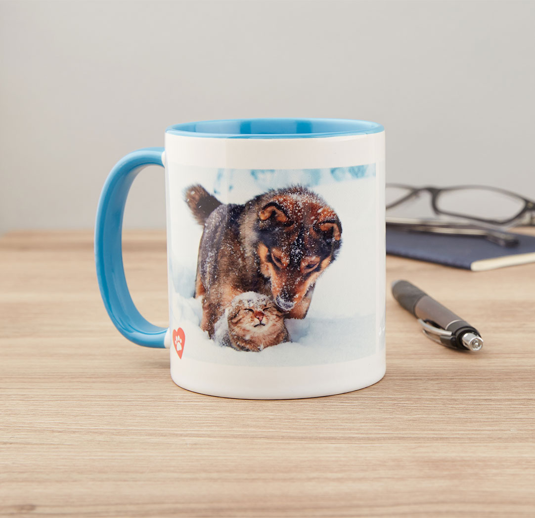 Tasse avec photo de 11 onces - Bleu