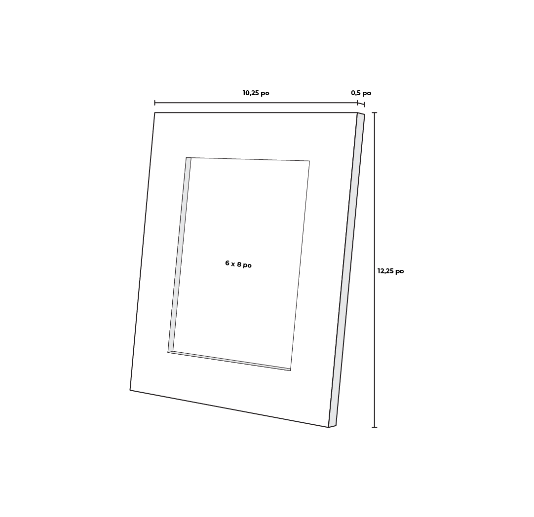 Cadre vert à motif de damas sculpté 6 x 8 po
