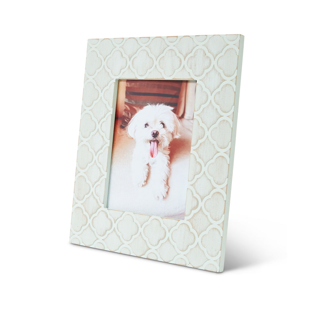 6x8 Mint Carved Damask Frame