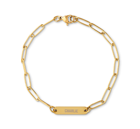 Paperclip Chain Bracelet - Gold Colour