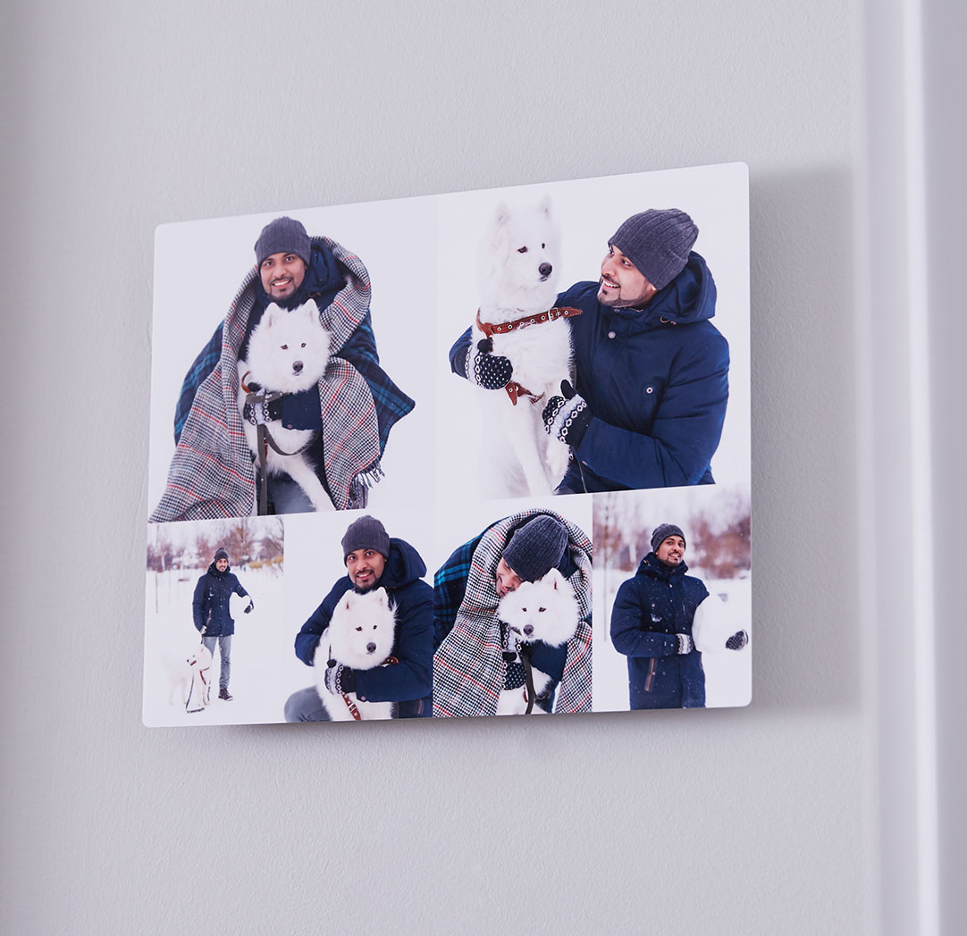 Photos sur plaque de métal