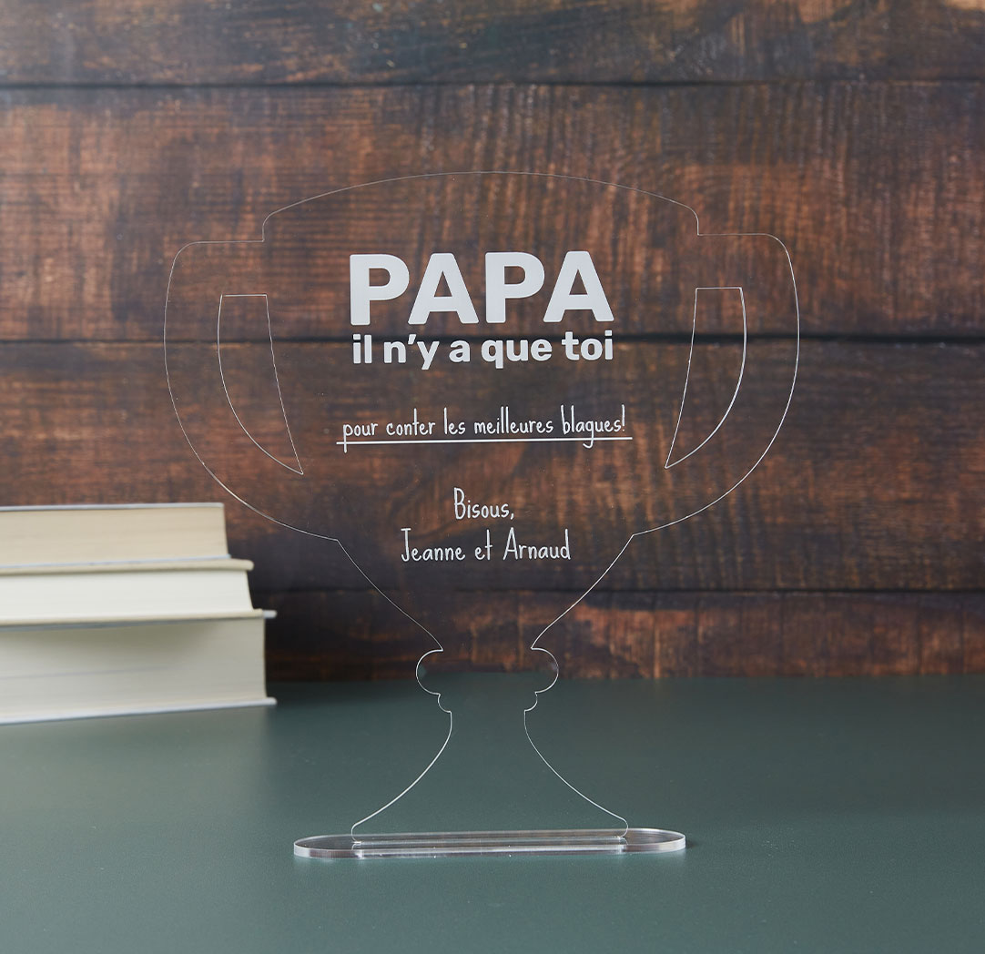 Trophée en acrylique - Transparent