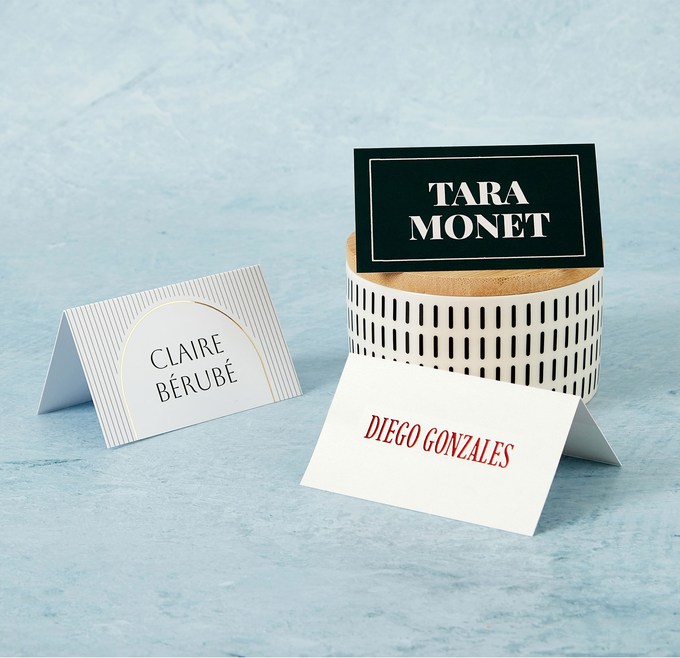 Marque-place perle de 3,5 x 2 po