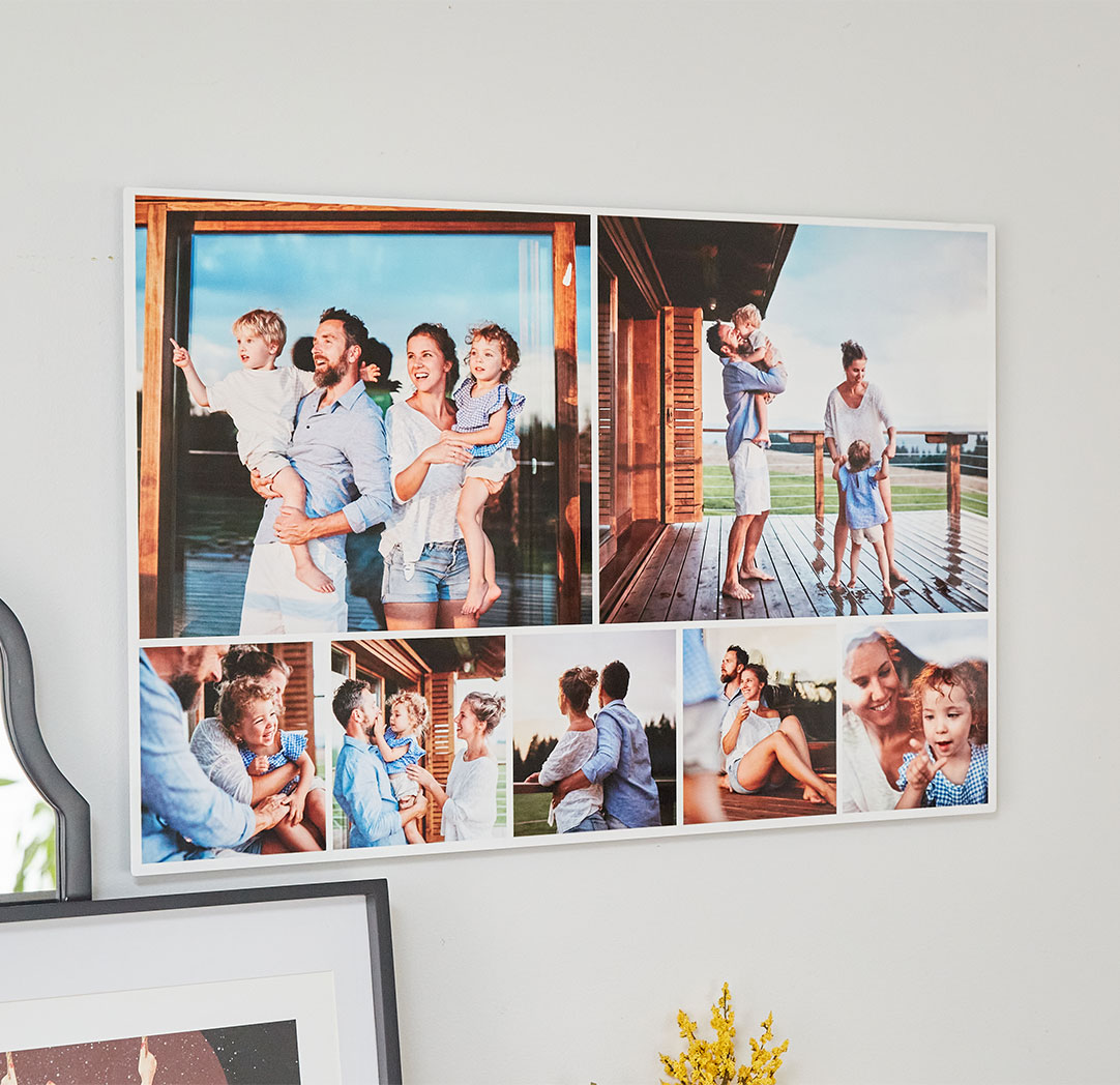 Photos sur plaque de métal