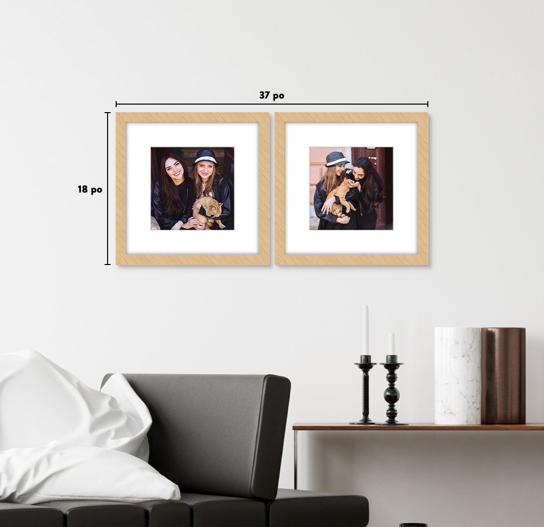 12 x 12 po en bois  Ensemble de 2