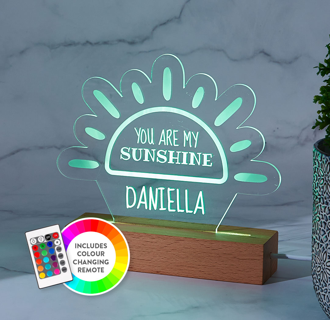 Personalized Wide Wood LED Sign Sunshine Walmart Photo Centre