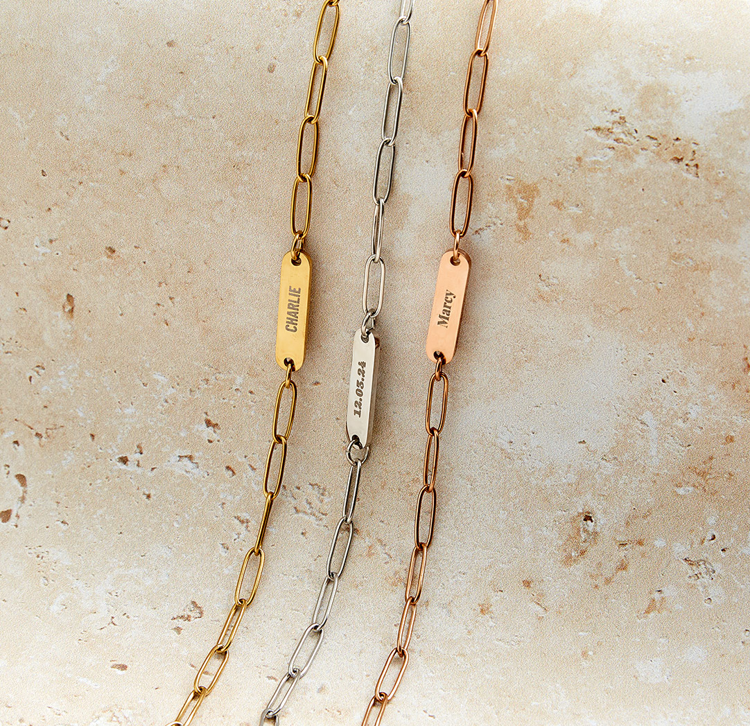 Paperclip Chain Bracelet - Rose Gold Colour