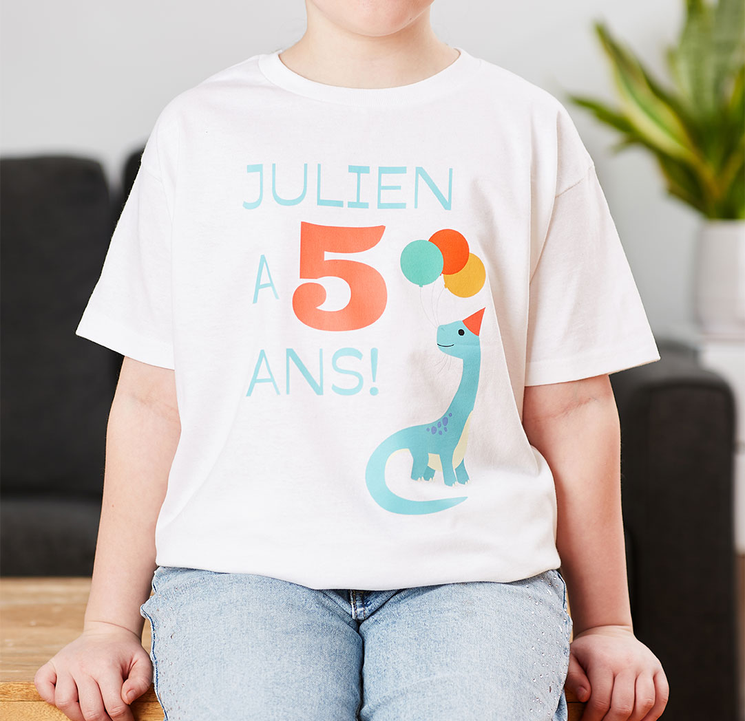 T-shirt jeunes - blanc (moyen)