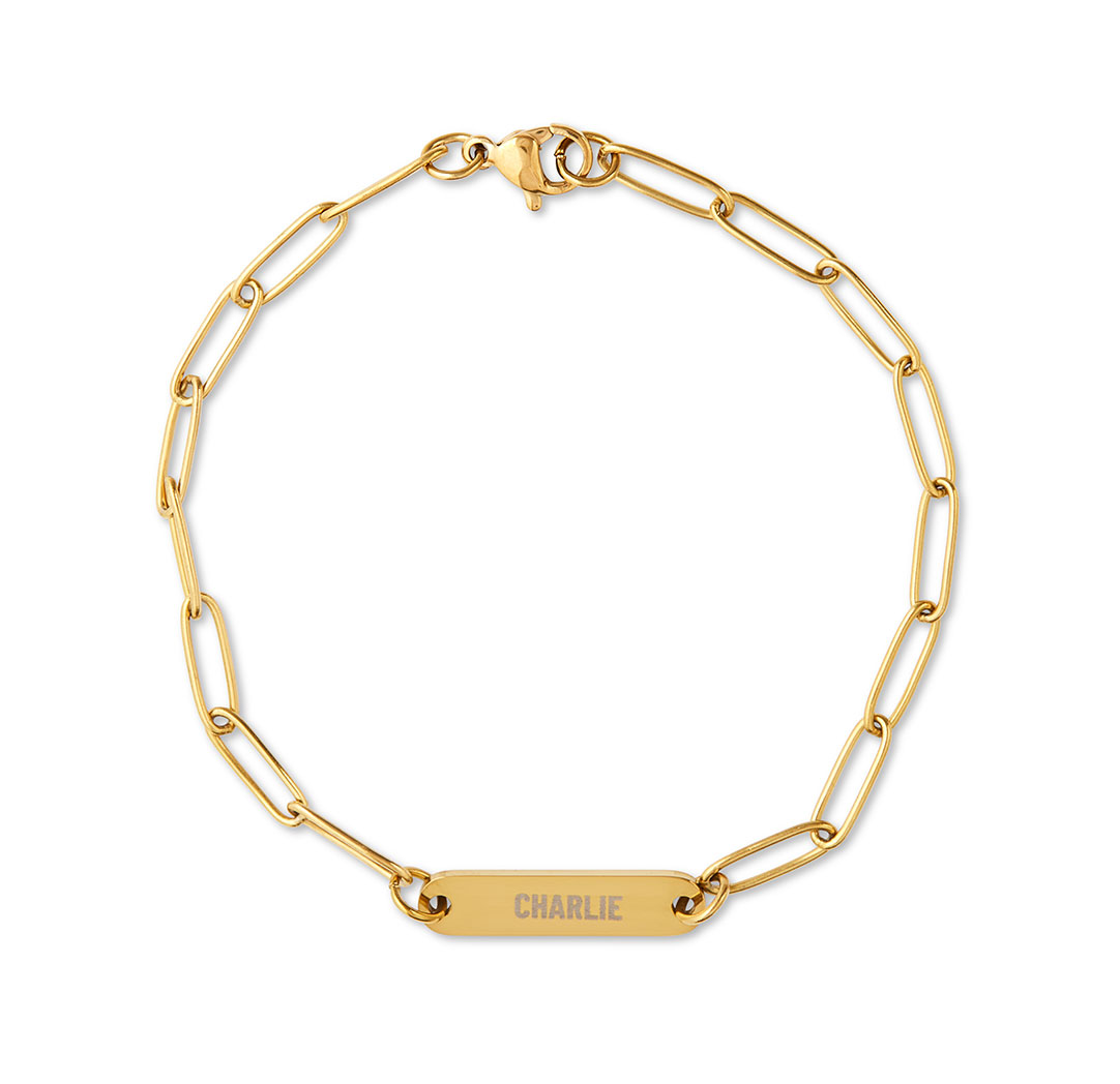 Bracelet de chaîne de trombones - couleur or