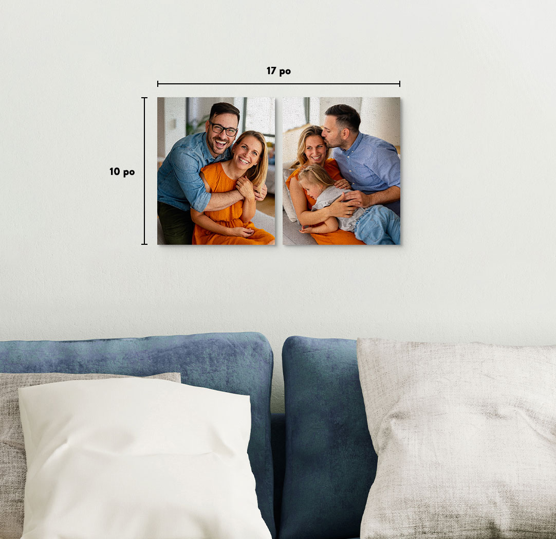 Photos sur toile économiques de 8 x 10 po  - Ensemble de 2