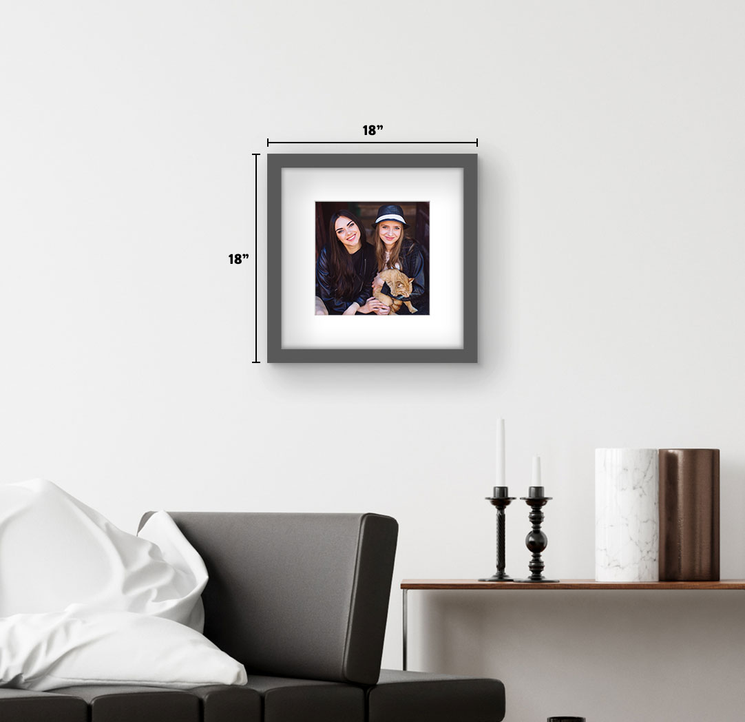 12x12 Grey Framed Spark Poster