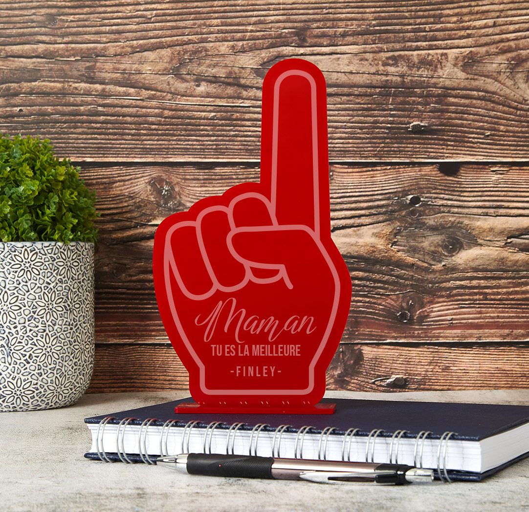 Doigt en acrylique - Rouge