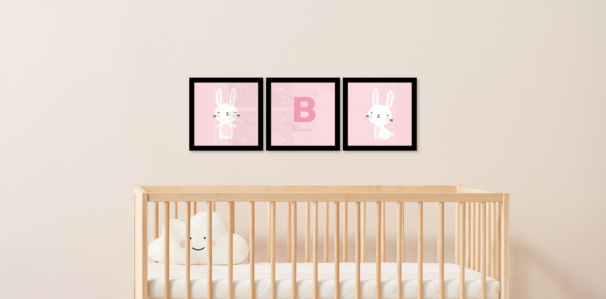 Set of 3 - Themed 8x8 Black Frames