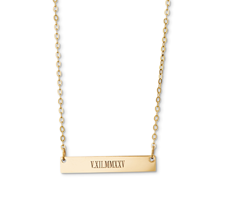 Collier avec pendentif rectangulaire horizontal - couleur or