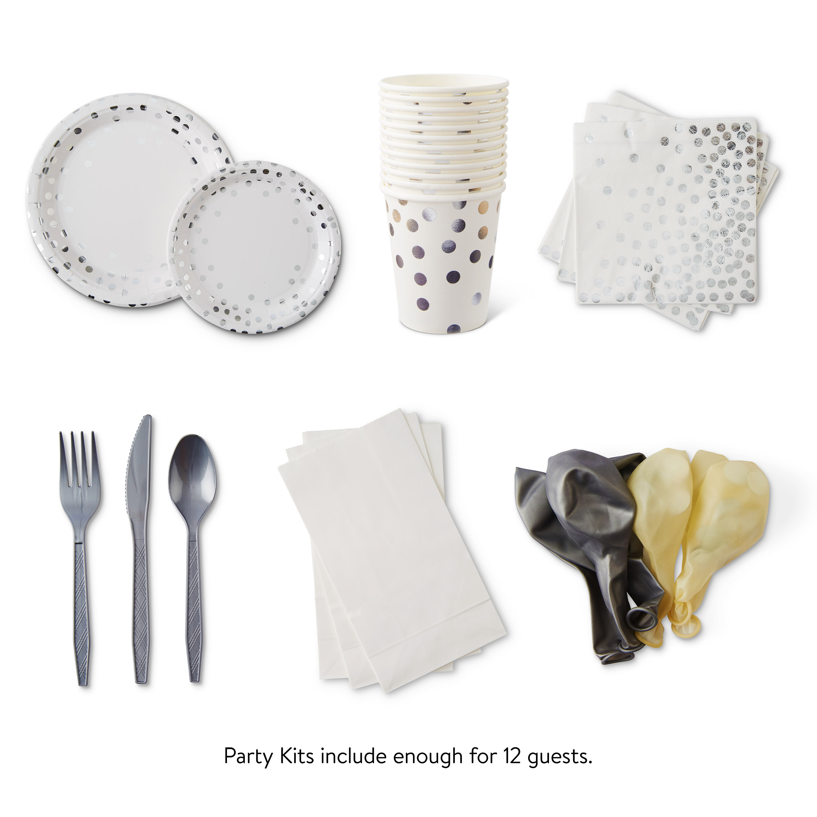 Blanc et argent - Trousse de fête