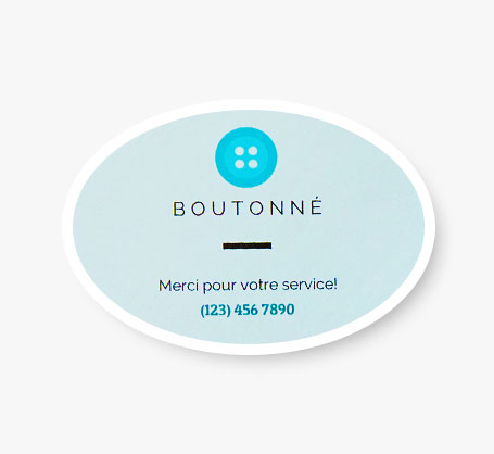 Étiquettes ovales