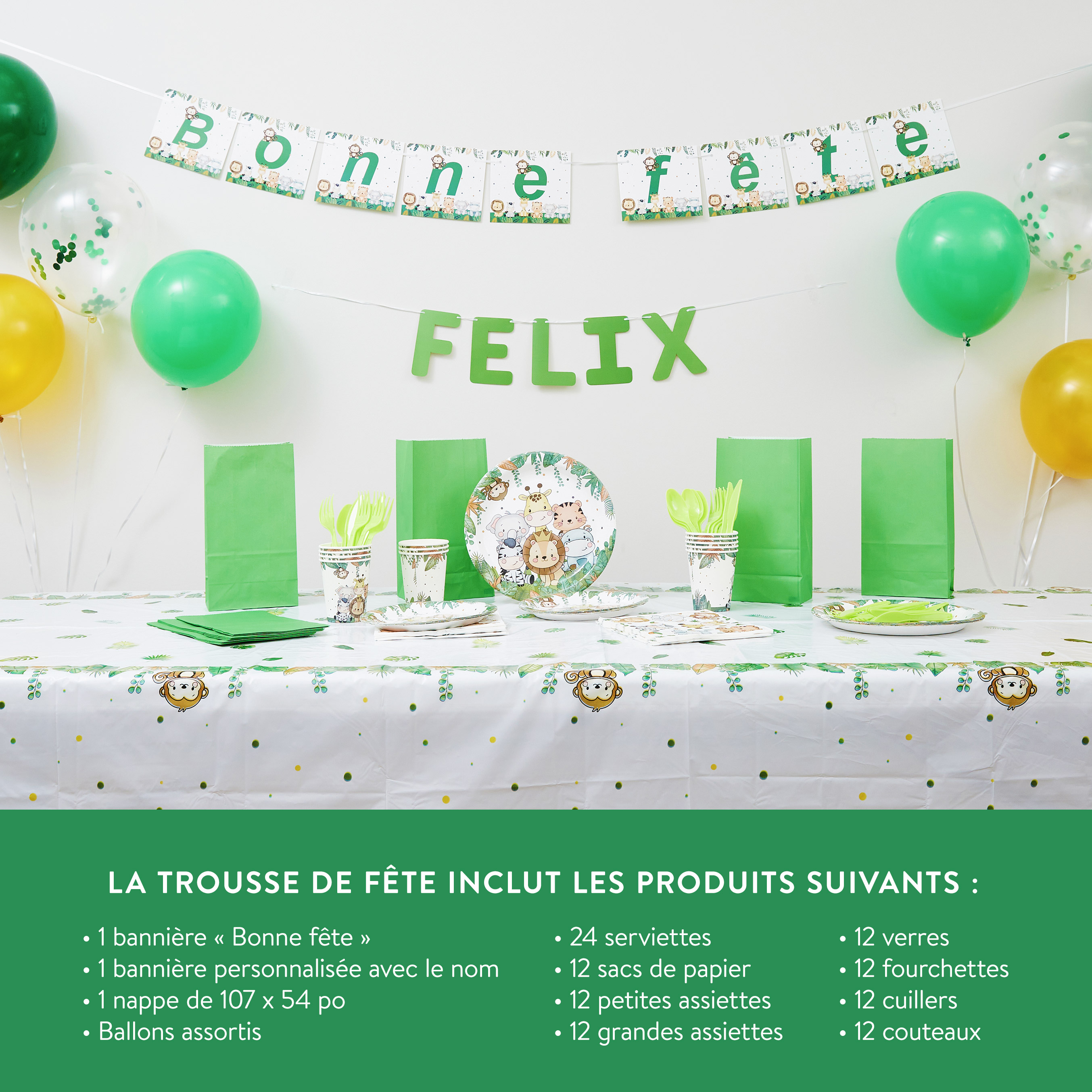 Jungle - Trousse de fête