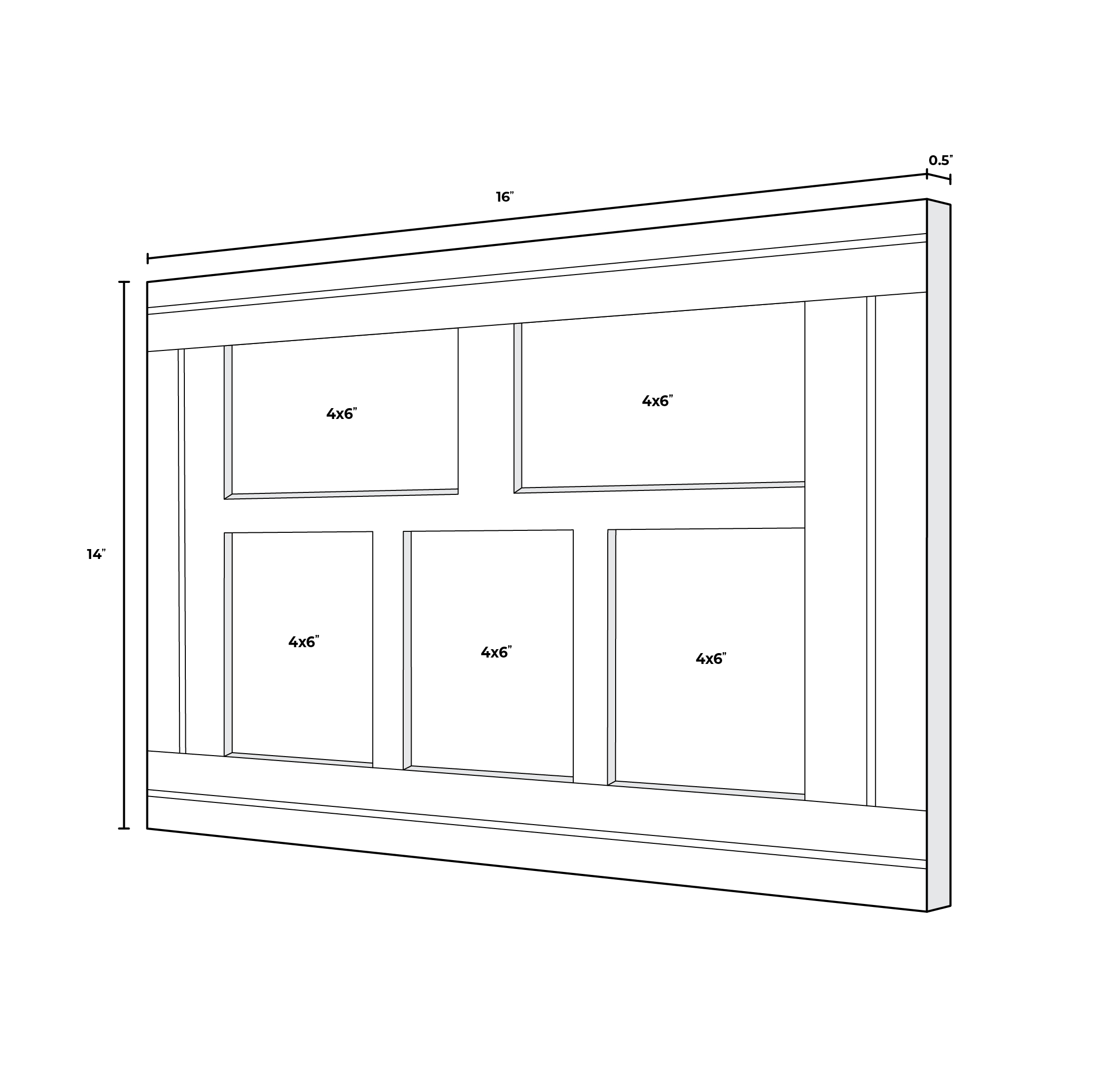 4x6 White Rustic Wood Frame (5)