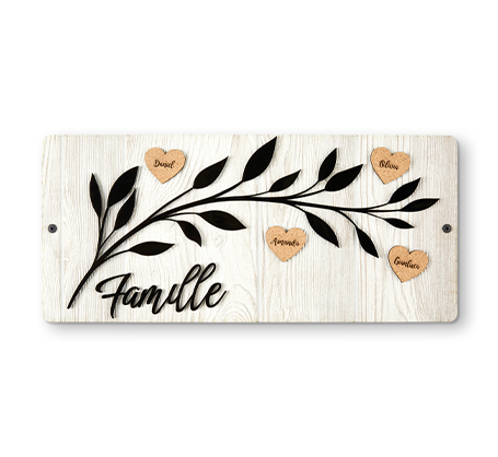 Famille Wall Sign - Light Wood