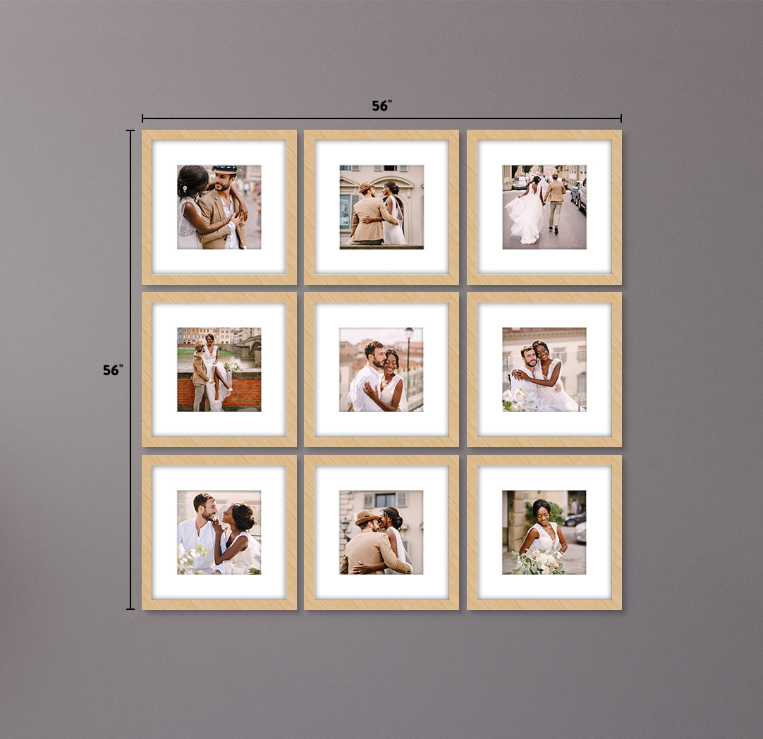 12x12 Wood - Set of 9