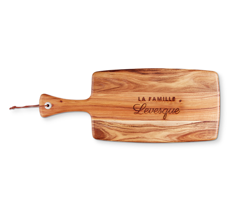 Planche à découper rectangulaire personnalisée en acacia