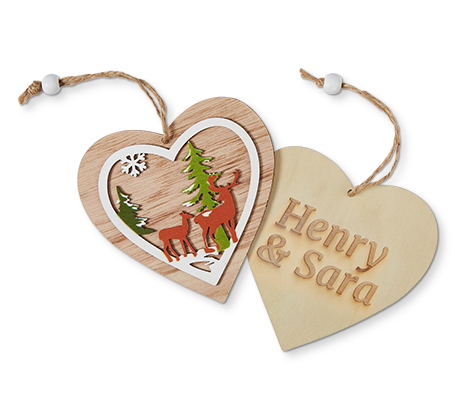 Personalized Wood Ornament - Heart