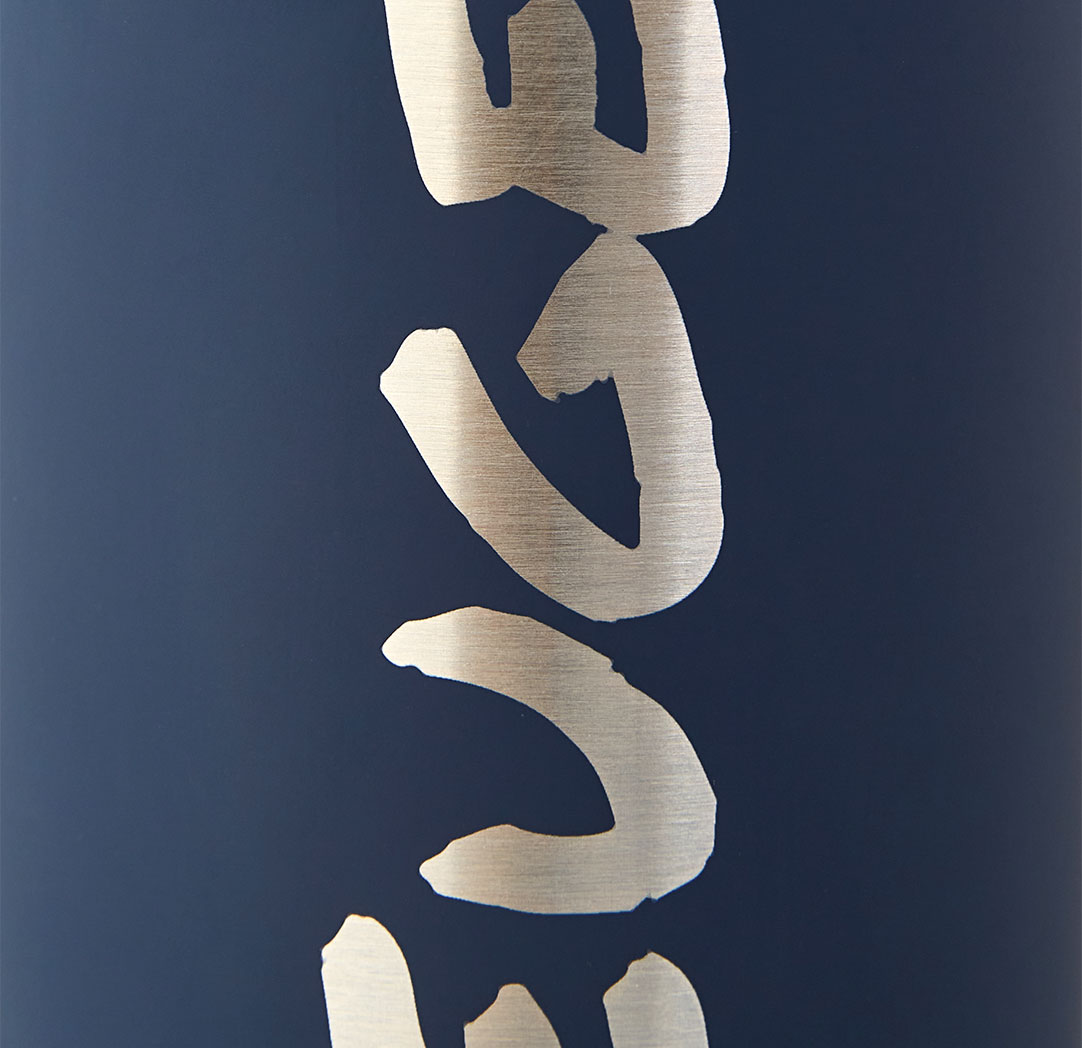 Bouteille à eau personnalisée bleu marine de 1 l