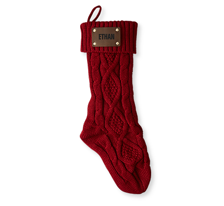 Personalized Red Knit Stocking