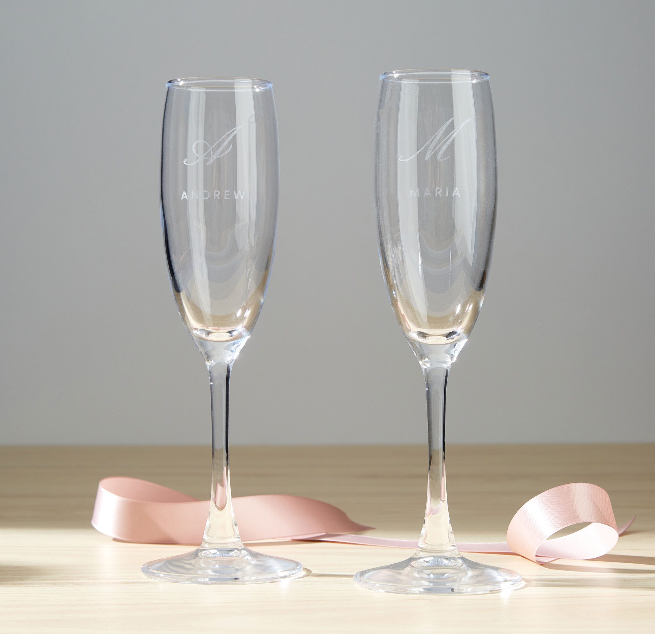 Personalized Champagne Glasses - Set of 2