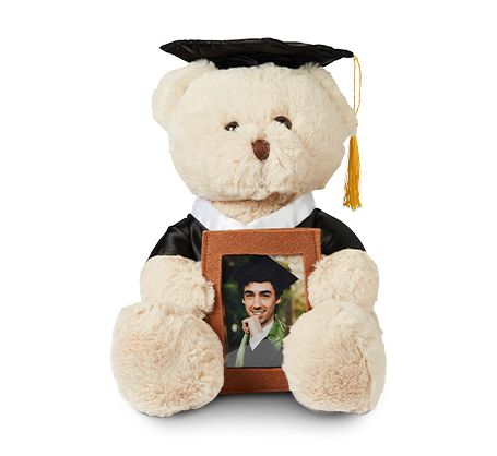 Ourson de graduation en peluche