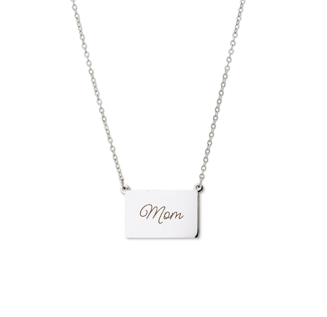 Pull-Out Photo Necklace - Silver Colour