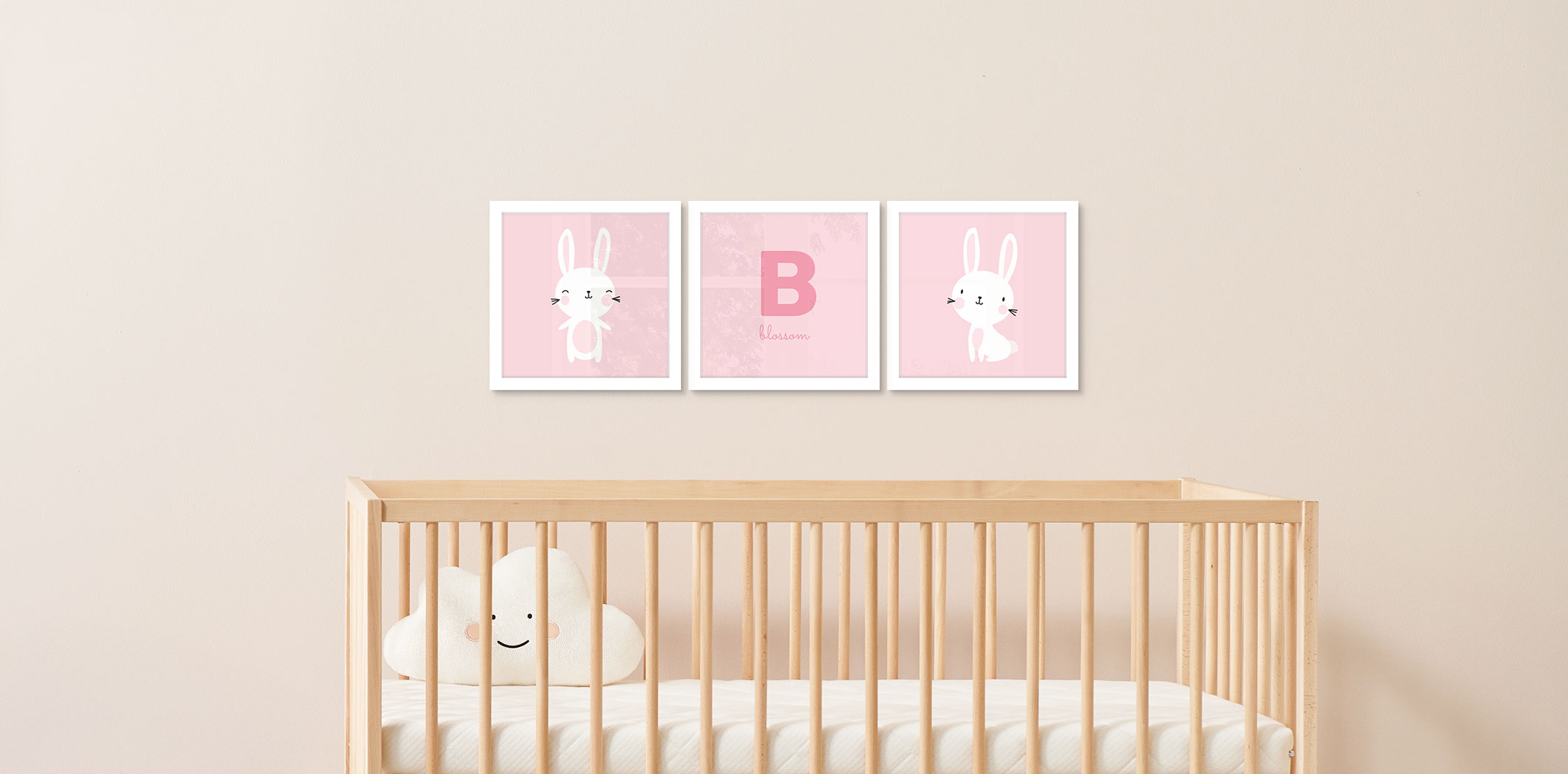 Set of 3 - Themed 8x8 White Frames