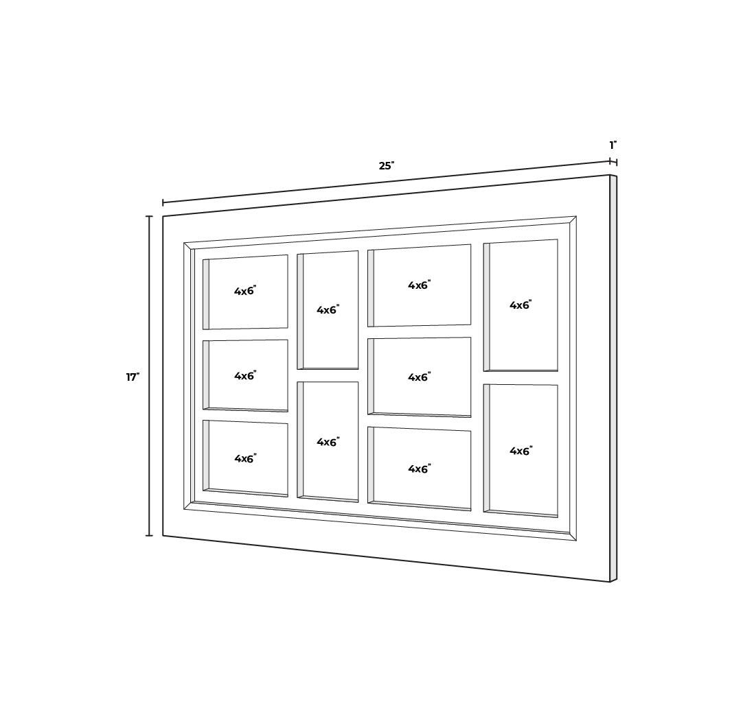 4x6 White Distressed Frame (10)