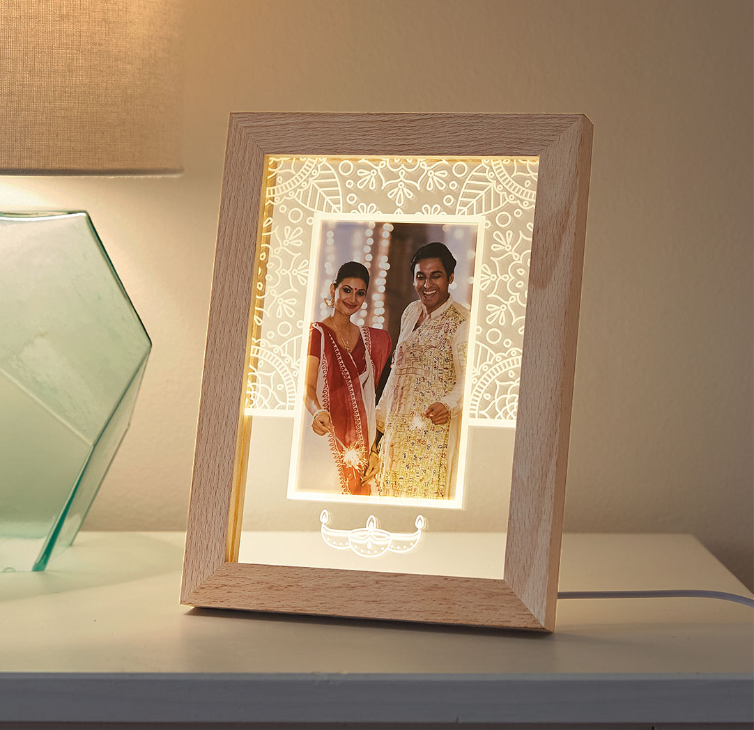 Bougies de Diwali - Cadre à DEL