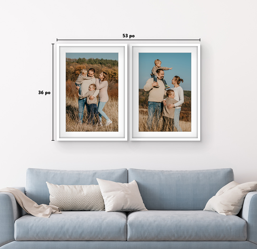 20 x 30 po blanc - Ensemble de 2