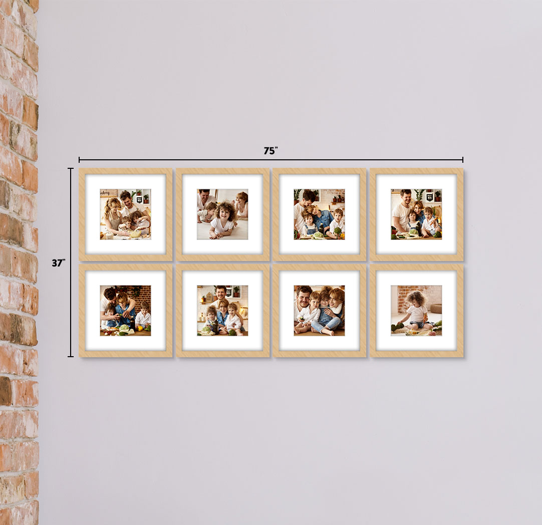 12x12 Wood - Set of 8