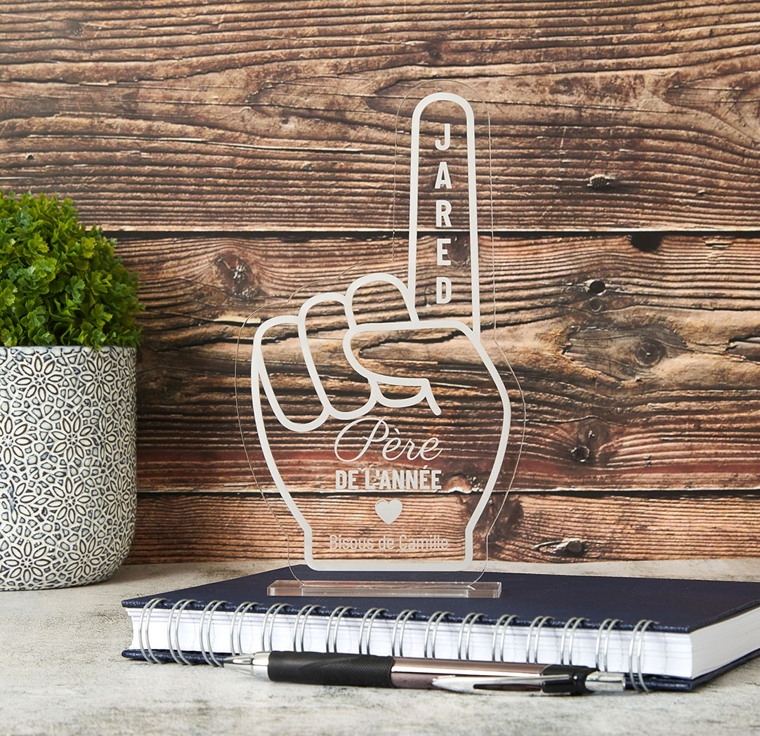 Doigt en acrylique - Transparent