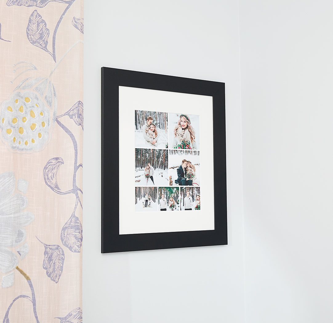 Impression encadrée de 11 x 14 pouces - noir