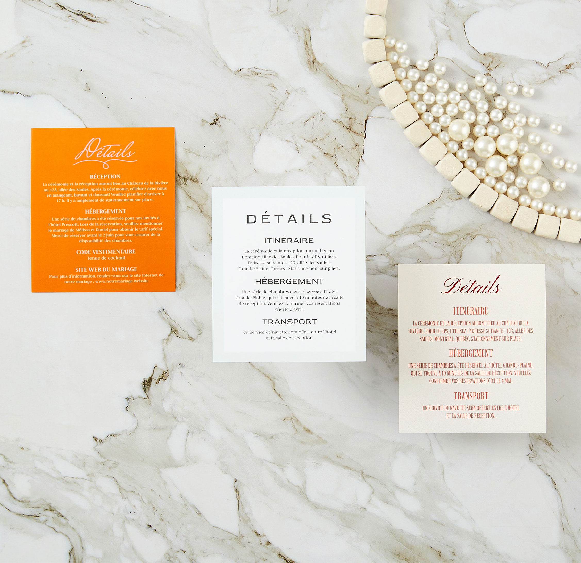 Carte des détails velours de 3,5 x 4 po