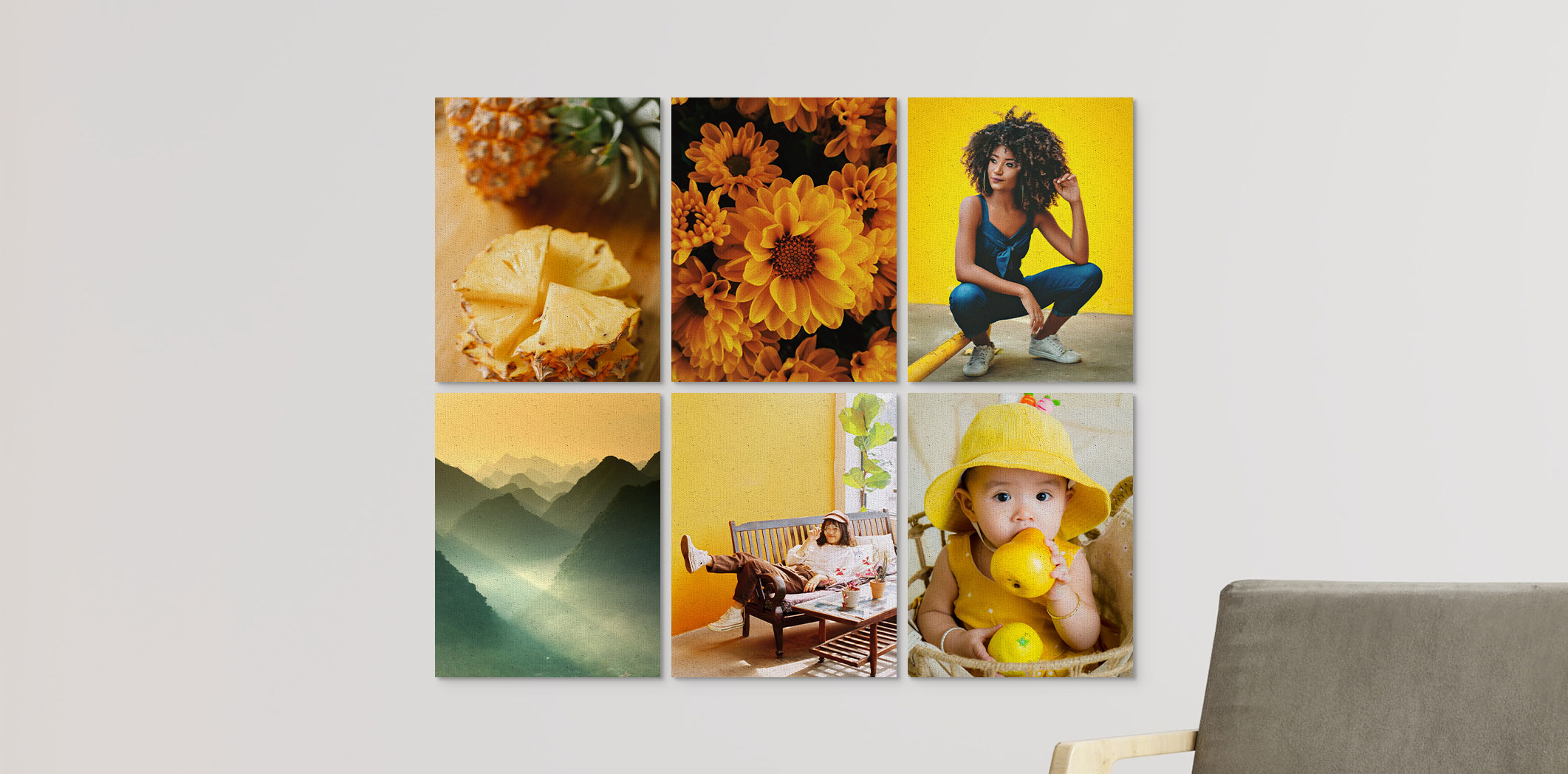 Photos sur toile économiques de 16 x 20 po  - Ensemble de 6