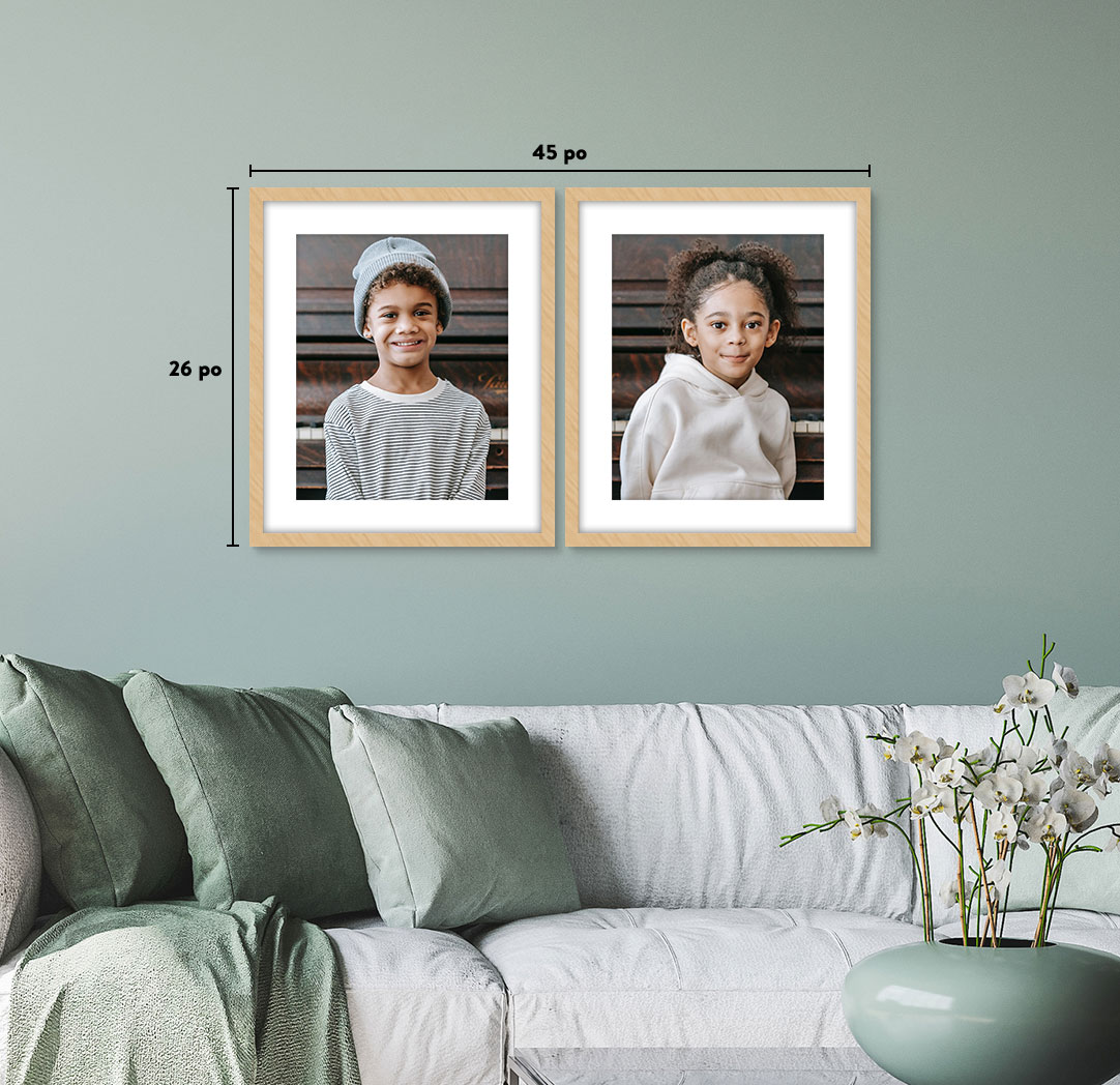 16 x 20 po en bois - Ensemble de 2